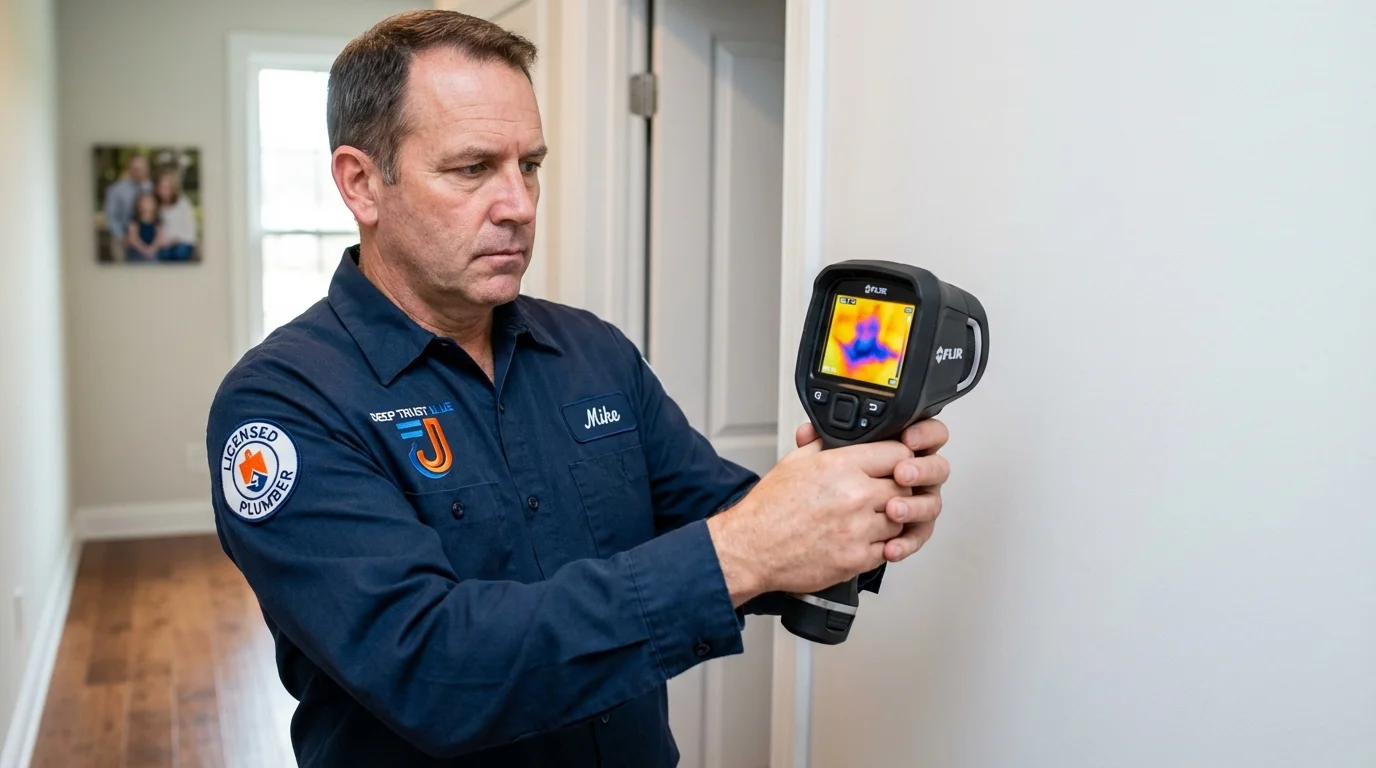 Thermal imaging leak detection by Johns Plumbing LLC in Mebane